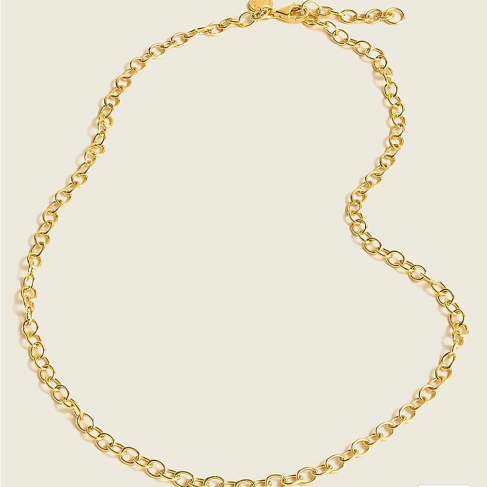 J. Crew Demi-fine 14K gold-plated 16" cable chain necklace NWOT - Picture 4 of 4